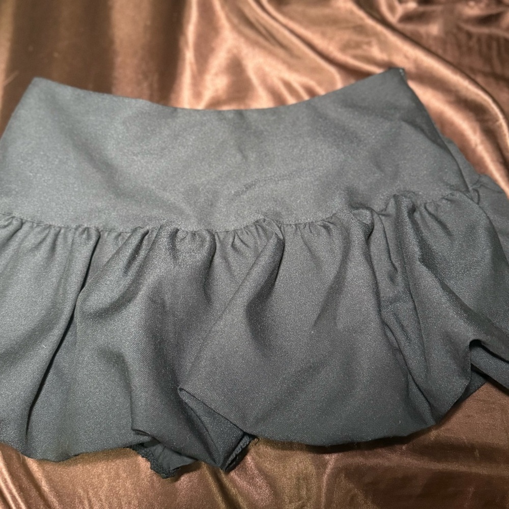 Elegant Black Women's Ruffle Shorts